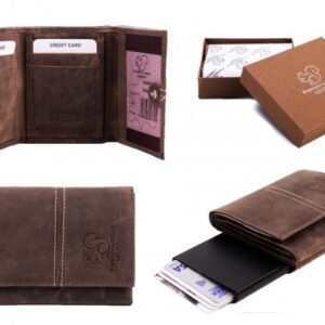 RL 9007 C-SECURE CASE RFID BROWN WALLET