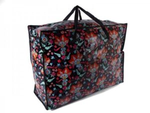 JBLND01 BLACK FLOWER LARGE LAUNDRY BAG SET OF 12