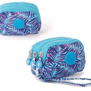 2507 PALMS MEDIUM TRIPLE ZIP ROUND PURSE WITH DETACHABLE STRAP