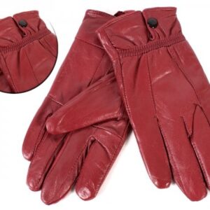 8910 MEDIUM DARK RED SOFT LEATHER BUTTON