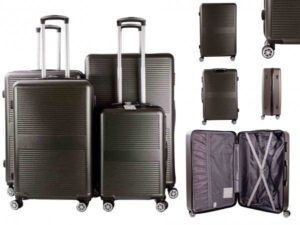 T-HC-06 DARK GREY SET OF 4 TRAVEL TROLLEY SUITCASE