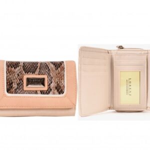 7620 CREAM DISTRESSED GRAIN PU ZIP ROUND PURSE