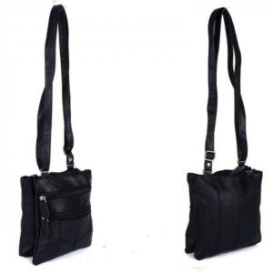 JBHB2556 BLACK PATCHWORK XBDY WITH 4 ZIPS