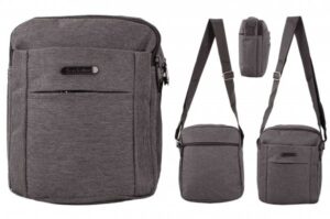 JBMB 14 GREY POLYESTER MULTI ZIP SHOULDER BAG