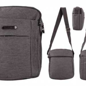 JBMB 14 GREY POLYESTER MULTI ZIP SHOULDER BAG