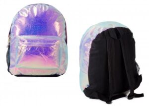 TMC-01551 PEARLESCENT BACKPACK W/ 2 ZIPS & NETTED POCKET