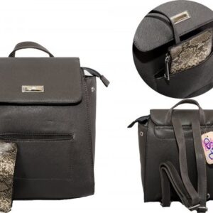 JBFB335-NICOLE BROWN PU BACKPACK GREY