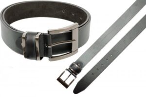 2764 BLACK 1.5" BELT SILVER MATT BUCKLE M (32"-36"