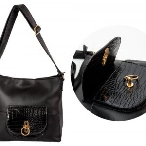JBFB332-BLACK NICOLE BROWN PU HANDBAG