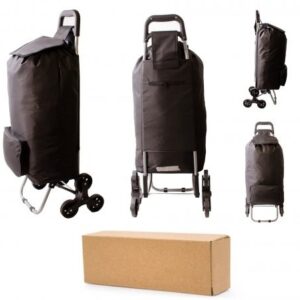 ST-09-B BLACK 6 WHEEL BOX OF 10 SHOPPING TROLLEY