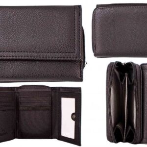 JBPS229 BLACK LADIES PURSE WITH POP FRONT & 1 ZIP