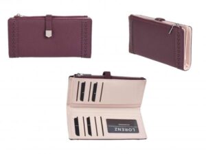 7165 BURGUNDY LONG RFID PURSE
