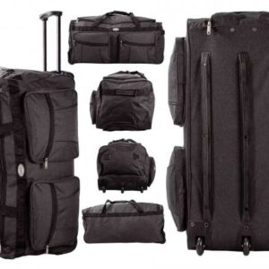 KS-100 30'' BLACK 3-WHEELED HOLDALL TRAVEL BAG