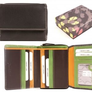 SP-34 GRAIN BLACK LEATHER PURSE - T160