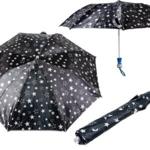CASAVIA BLACK WHITE STAR PRINT UMBRELLA