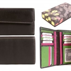 SP-20 BLACK GRAIN LEATHER PURSE - T158