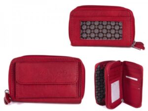 JBPS122 RED PU PURSE WITH POP FR