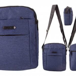 JBMB 13 NAVY POLYESTER MULTI ZIP SHOULDER BAG