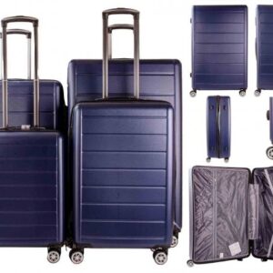 T-HC-07 DARK BLUE SET OF 4 TRAVEL TROLLEY LUGGAGE SUITCASE