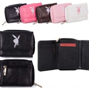 PU-1B BLACK RABBIT PURSE W/ REAR ZIP