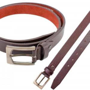 2716 1" BRN LTHR GRAIN BELT W BRSHD GUN METAL BCKL L 36"-40"