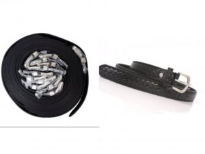 2700 BLACK 1" LEATHER GRAIN SNAKE BELT DOZEN