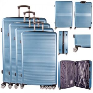 T-HC-09 LIGHT BLUE SET OF 4 TRAVEL TROLLEY SUITCASE