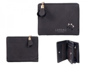 7140 BLACK SML PU PERSE WITH CAT FEATURES