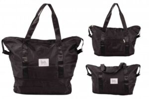 JBSH006 BLACK POLYESTER HOLDALL MULTI-PURPOSE EXPANDABLE BAG
