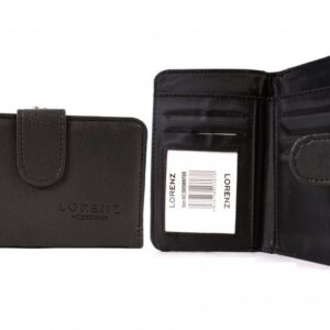 5905 WINTER BLACK LEATHER GRAIN PU PURSE, ZIP AND WALLET SCTION