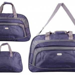 163M NAVY/GREY MEDIUM HOLDALL UNISEX BAG WITH ADJUSTABLE STRAP