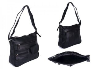 JBHB2555 BLACK PATCHWORK XBDY WITH 4 ZIPS & VELCRO POCKET