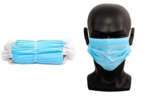 3 LAYER DISPOSABLE FACE MASKS PACK OF 50 BLUE