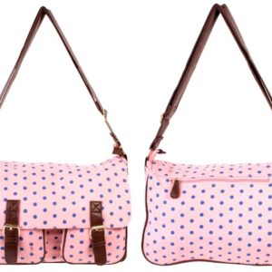 JBCB159 POLKA DOT CANVAS DUSKY PINK