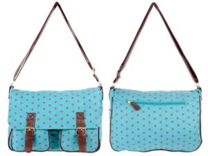 JBCB159 POLKA DOT CANVAS TEAL