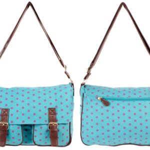 JBCB159 POLKA DOT CANVAS TEAL