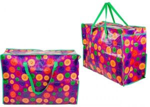 JBLND01 PURPLE FLORAL LARGE LAUNDRY BAG
