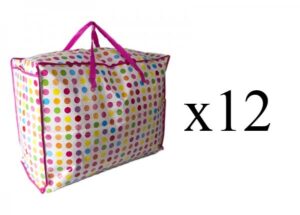 JBLND01 MULTI POLKA LARGE LAUNDRY BAG SET OF 12
