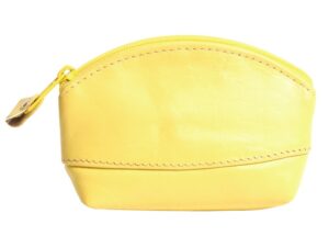 LEATHER COIN PURSE YELLOW 0.50