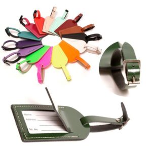 LEATHER LUGGA TAG GREEN (GLOSSY)