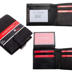 PR-02 COW NAPPA BRANDED MEN'S WALLET RFID