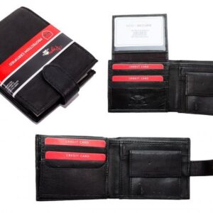 PR-07 COW NAPPA BRANDED MEN'S WALLET RFID