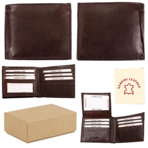 S-082 BROWN LEATHER WALLET BOX 12
