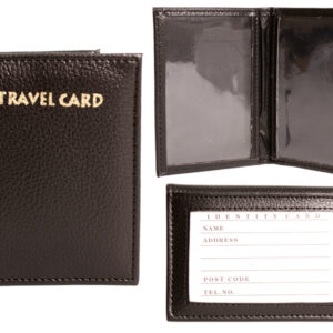 1502 GRAINED TRAVEL CARD HOLDER BLACK