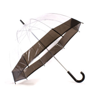 2804 BLACK Clear Pvc Dom Umbrella