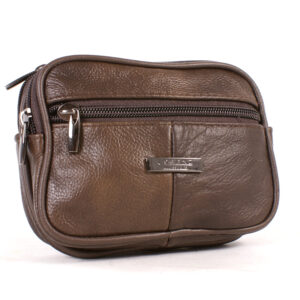 3701 BROWN COW HIDE BELT PURSE