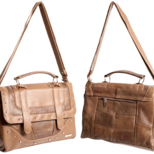 3733 COW HIDE SHOULDER BAG TWO TONE