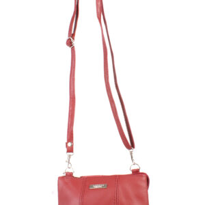3762 RED COW HIDE ZIP BAG