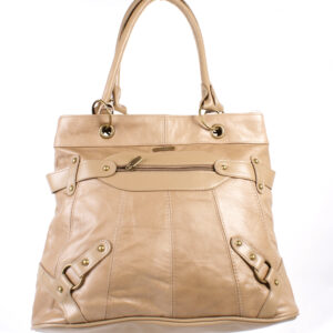 3763 FAWN COWHIDE ZIP TOTE