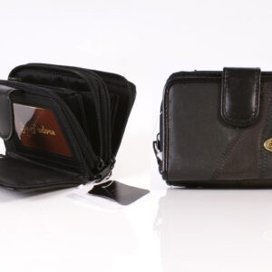 4812 MULTI TWIN ZIP PATCH ROUND PATCH PURSE WITH PASS